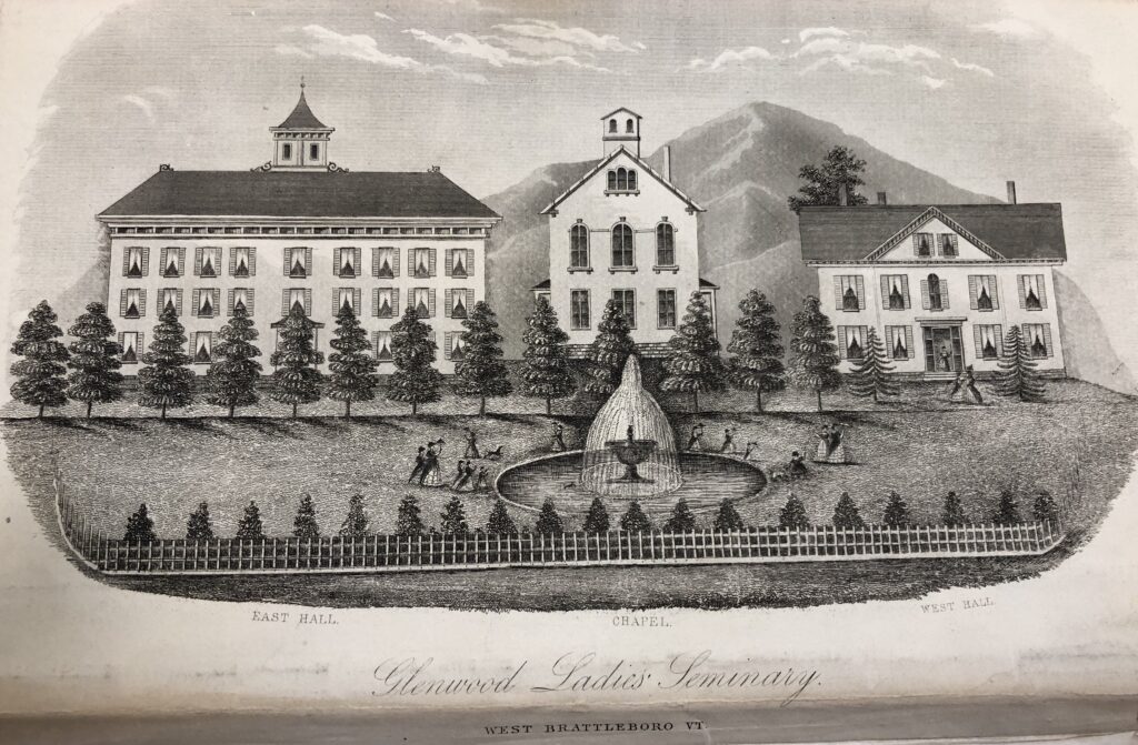 Cover of the first catalog for Glenwood Ladies Seminary, December 24, 1860. Credit: American Antiquarian Society