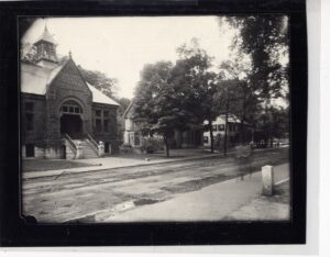 Old Brattleboro library before the Post Office was built