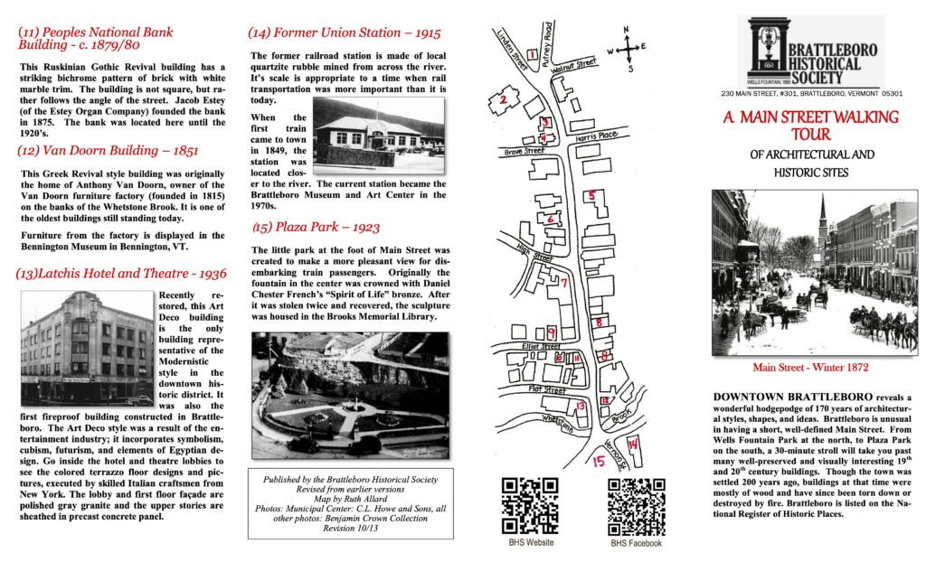 Brattleboro ultimate walking tour side 1